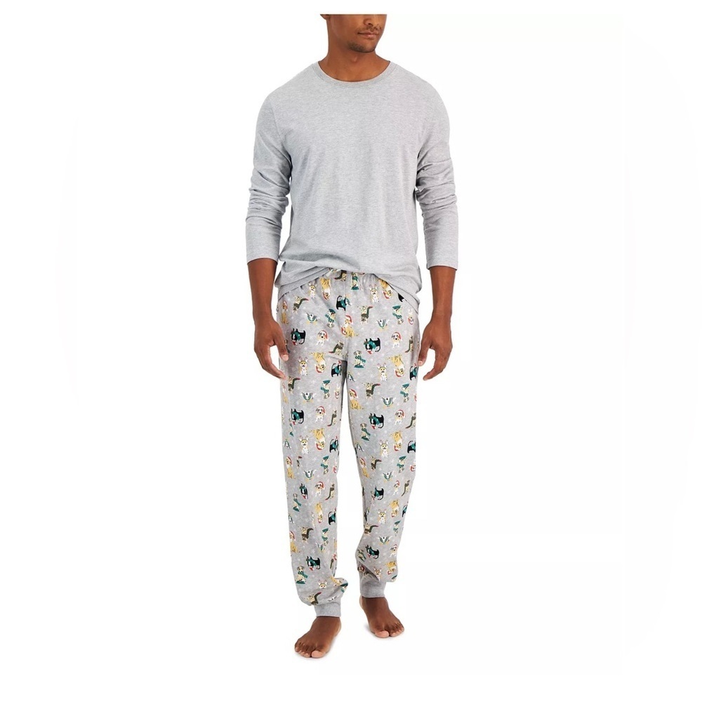 Matching Men's Holiday Dogs & Cats Mix It Family Pajama Set